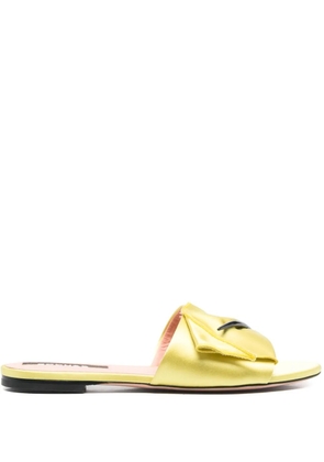 Rochas satin sandals - Yellow