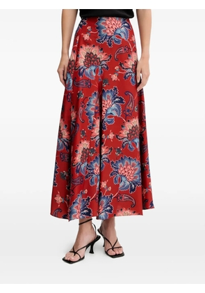 FARM Rio floral maxi skirt - Red