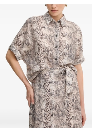 Marc Aurel buttoned patterned shirt - Neutrals
