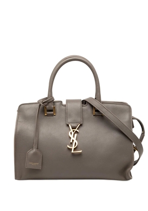 Saint Laurent Pre-Owned 2017 Baby Leather Monogram Downtown Cabas satchel - Grey