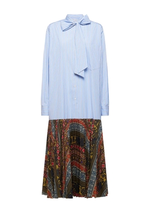 Pierre-Louis Mascia stripe-pattern maxi dress - Blue