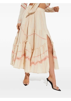 Hemant And Nandita side-split maxi skirt - Neutrals