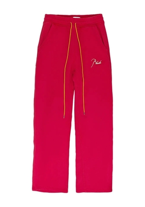 RHUDE heavyweight signature track pants - Red