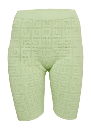Givenchy Pre-Owned 4G monogram mesh biker shorts - Green