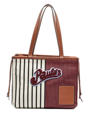 Loewe Pre-Owned Paula's Ibiza Stripes Cushion striped patch tote bag - Blue