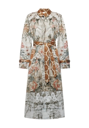Pierre-Louis Mascia floral-print coat - Grey