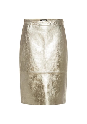 ROTATE BIRGER CHRISTENSEN leather midi skirt - Gold