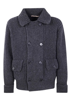 Nuur double-breasted ribbed cardigan - Grey