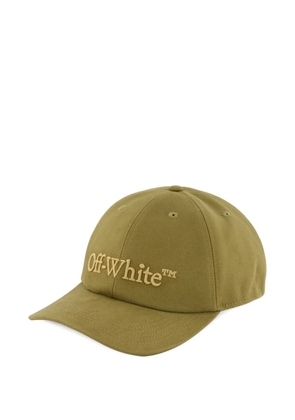 Off-White embroidered drill baseball cap - Green
