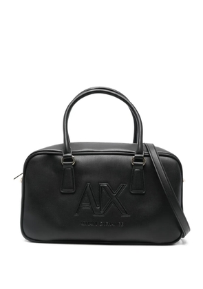 Armani Exchange logo-embossed tote bag - Black
