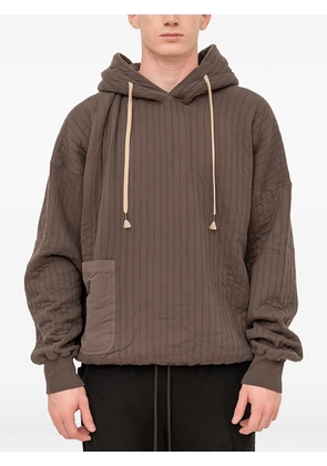 The Viridi-Anne patch-pocket hoodie - Brown