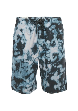 Dries Van Noten Pre-Owned abstract-print drawstring-fastening shorts - Blue