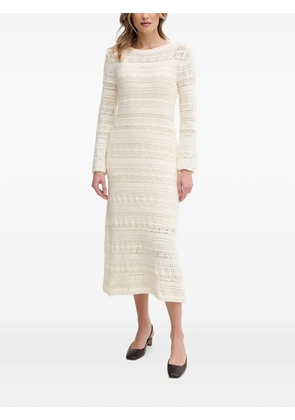 OUI openwork-design midi dress - Neutrals