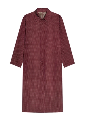 DRIES VAN NOTEN jacquard-dot coat - Red