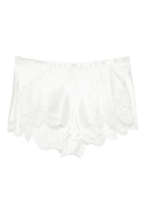Carine Gilson Floaty lace-silk short - White