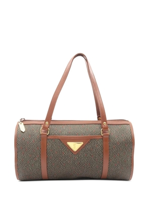 Saint Laurent Pre-Owned 2000s logo-plaque shoulder bag - Brown