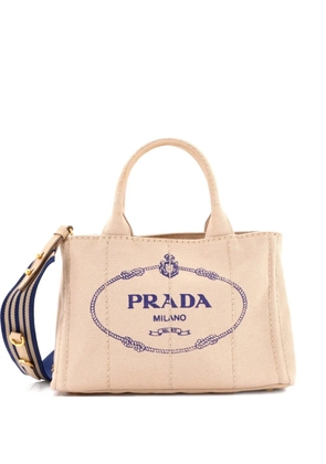 Prada Pre-Owned Canapa Convertible Canvas Mini tote bag - Neutrals