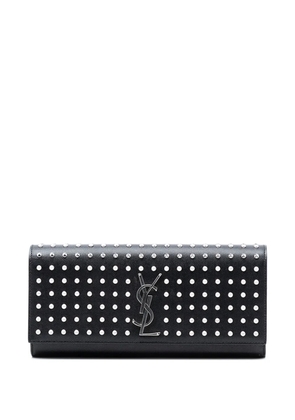 Saint Laurent Pre-Owned 2014 Grain De Poudre Classic Monogram Studded clutch bag - Black