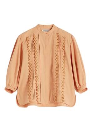 Maison Kitsuné embroidered long-sleeved shirt - Neutrals