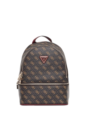 GUESS USA monogram zip backpack - Brown