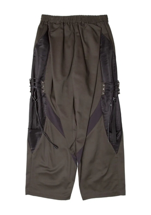 Yoshiokubo lace-up panel trousers - Black