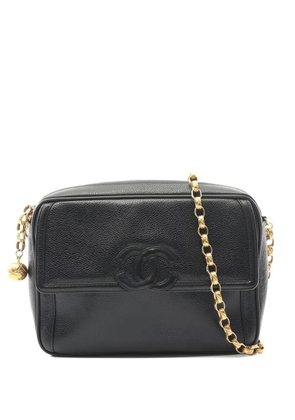 CHANEL Pre-Owned 1991-1994 coco mark chain-strap shoulder bag - Black
