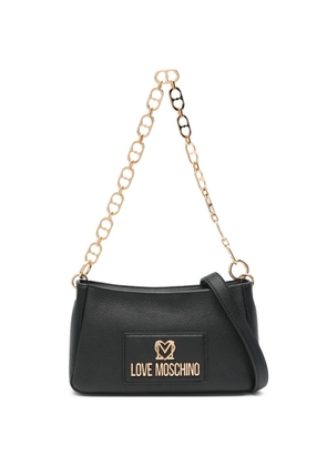 Love Moschino logo-detail shoulder bag - Black