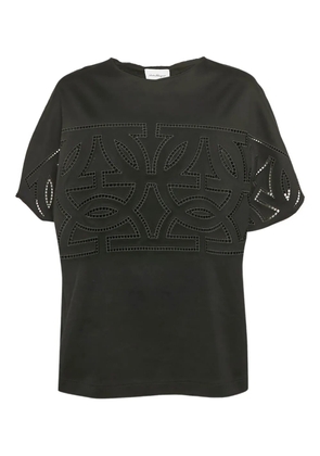 Ferragamo Pre-Owned geometric cut-out t-shirt - Black
