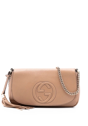 Gucci Pre-Owned 2016-2026 Medium Leather Soho Chain Flap crossbody bag - Brown