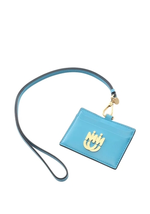 Miu Miu Pre-Owned 2010 logo-plaque pass case - Blue