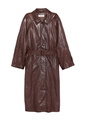 A.N.G.E.L.O. Vintage Cult 1980s belted leather coat - Brown