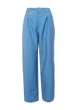Lanvin Pre-Owned pleated button-detail trousers - Blue