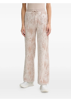 GUESS USA sequin-embellished drawstring track pants - Neutrals