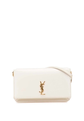 Saint Laurent Pre-Owned 2021 Smooth Leather Cassandre Phone Holder crossbody bag - White