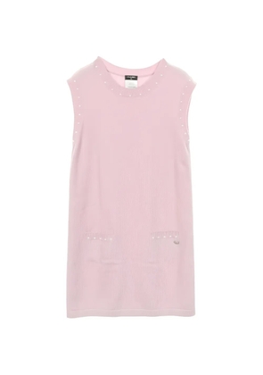 CHANEL Pre-Owned 1988 pearl-embellishment dress - Pink