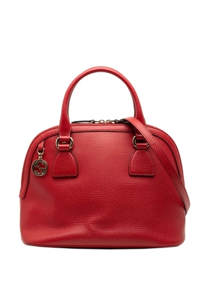 Gucci Pre-Owned 2016-2025 Small Dollar Calfskin GG Charm Dome satchel - Red