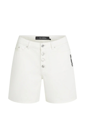 Karl Lagerfeld Ikon button-fastening shorts - White