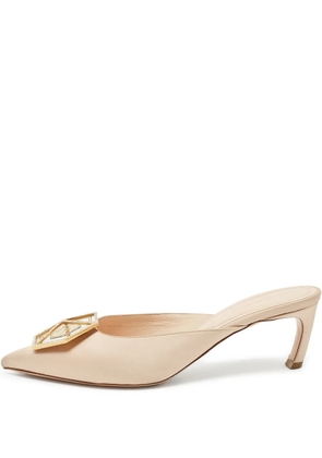 Nicholas Kirkwood Eden satin crystal sandals - Neutrals