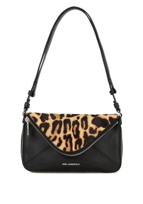 Karl Lagerfeld leopard-print shoulder bag - Black