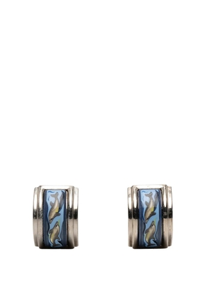 Hermès Pre-Owned 2000-2025 Enamel Dolphin Clip On Earrings costume earrings - Blue