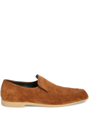 Jil Sander suede loafers - Brown