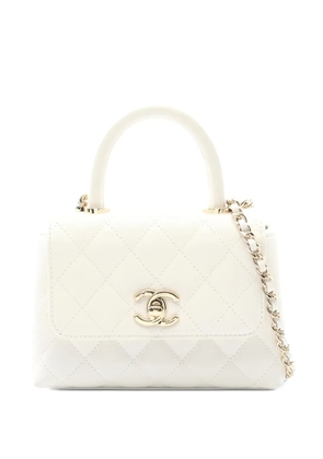 CHANEL Pre-Owned 2021 small Coco flap tote bag - White
