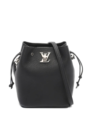Louis Vuitton Pre-Owned 2020 Nano Lockme logo leather bucket bag - Black