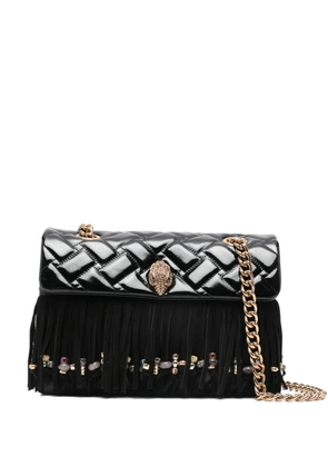 Kurt Geiger London quilted-design fringed shoulder bag - Black
