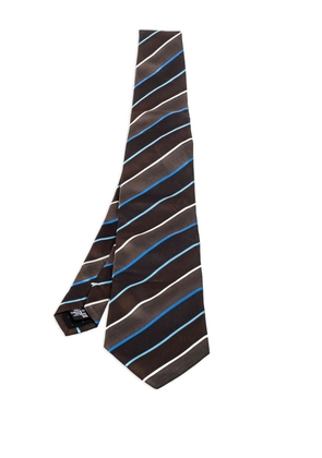 Givenchy Pre-Owned striped jacquard tie - Brown