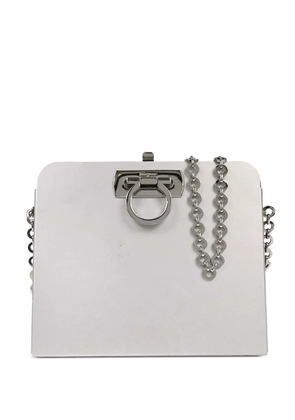 Ferragamo Pre-Owned 1990-2000s gancini aluminium shoulder bag - Silver