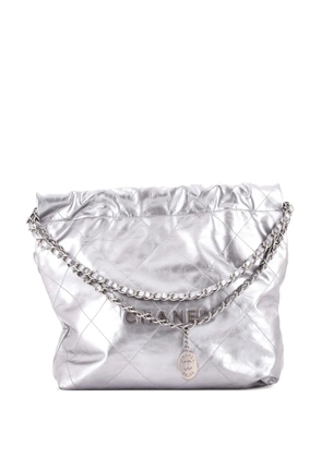 CHANEL Pre-Owned 22 Chain Quilted Calfskin Small hobo bag - Silver