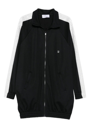 Giuseppe Di Morabito mesh-panel zip-up mini dress - Black