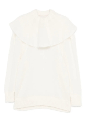 Viktor & Rolf volant ruffled-neck sweater - White