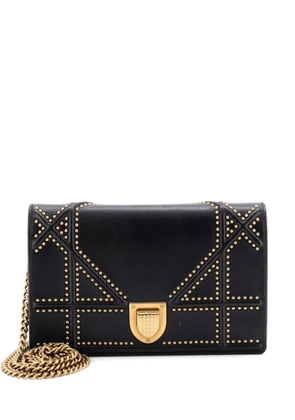 Christian Dior Pre-Owned Diorama Wallet on Chain Studded Leather crossbody bag - Black
